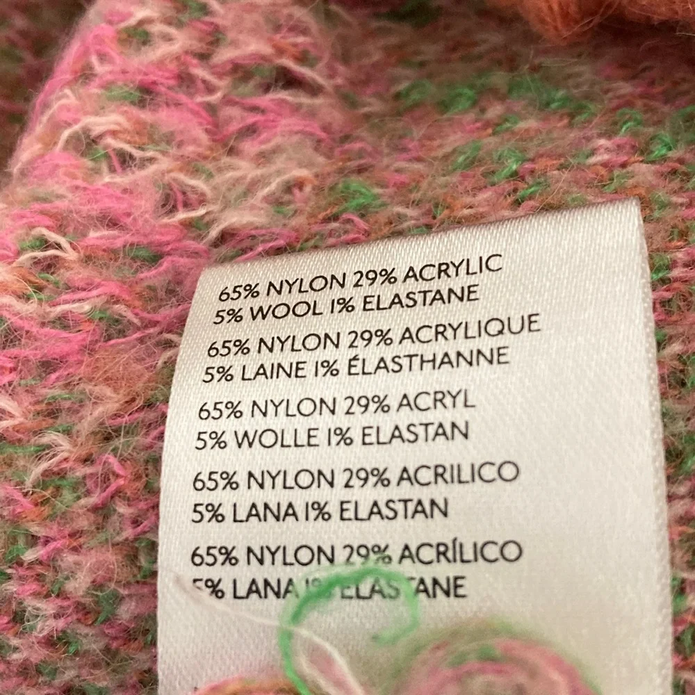 Anthropologie V-Neck Sweater Rust 3D Floral oversized y2k boho quirky - Picture 8 of 8